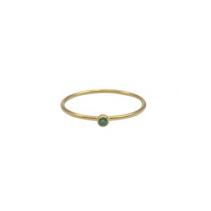 Gold Fill Emerald Jewel Stacking Ring