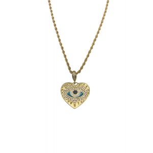 Evil Eye Heart Necklace