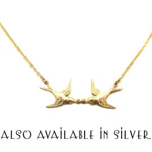Kissing Swallows Necklace