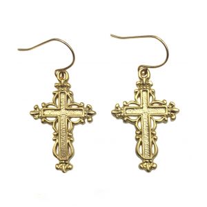 Ornate Cross Earrings