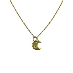 Gold Vermeil Moon Necklace