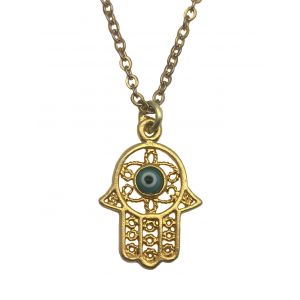 Hand Of Fatima Hamsa Charm Necklace
