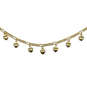 Heart Charm Choker Necklace