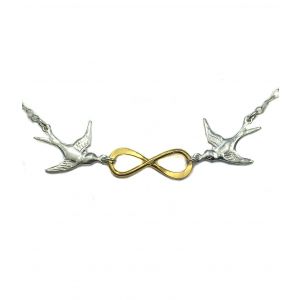Infinity Birds Necklace