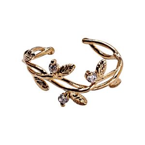 Leaves & Crystal Ring