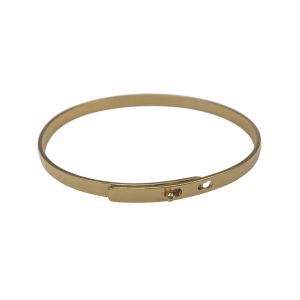 Simple Gold Keyhole Bangle Bracelet