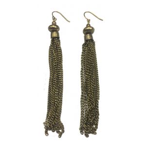 Long Tassel Chain Earrings