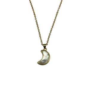 Mother Of Pearl Moon Necklace