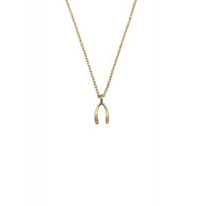 Gold Wishbone Necklace