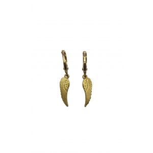 Angel Wing Charm Huggie Hoop Earrings