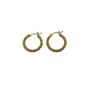 Twisted Rope Hoop Earrings