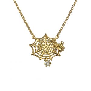 Crystal Spider Web Necklace