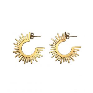 Large Sun Hoop Earrings