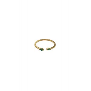 Emerald Green Double Jewel Ring