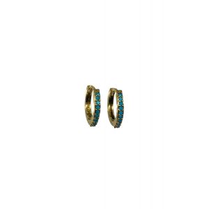 Turquoise Huggie Hoop Earrings