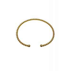Twisted Rope Open Bangle Bracelet