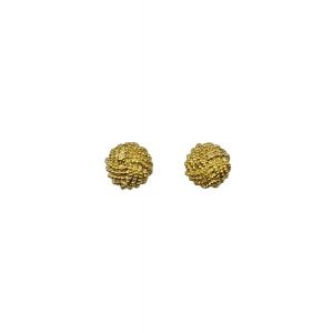 Vintage Inspired Rope Knot Button Stud Earrings