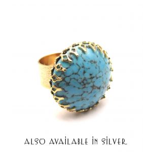 Vintage Turquoise Matrix Ring II