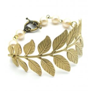 Leaf & Pearl Bracelet